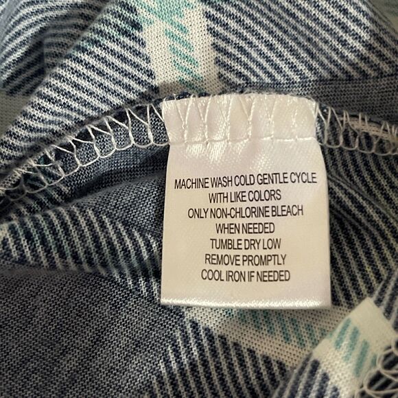 New York Laundry Womens Top Shirt Blouse Size Plaid Short Sleeve Size XL - Picture 6 of 7